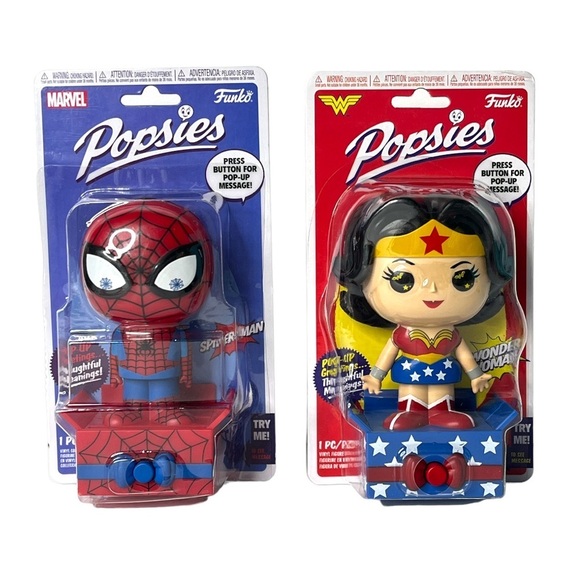 Funko Popsies Disney Spider-Man and Wonder Woman Pop Up Greetings Lot of 2 NEW - Picture 1 of 8